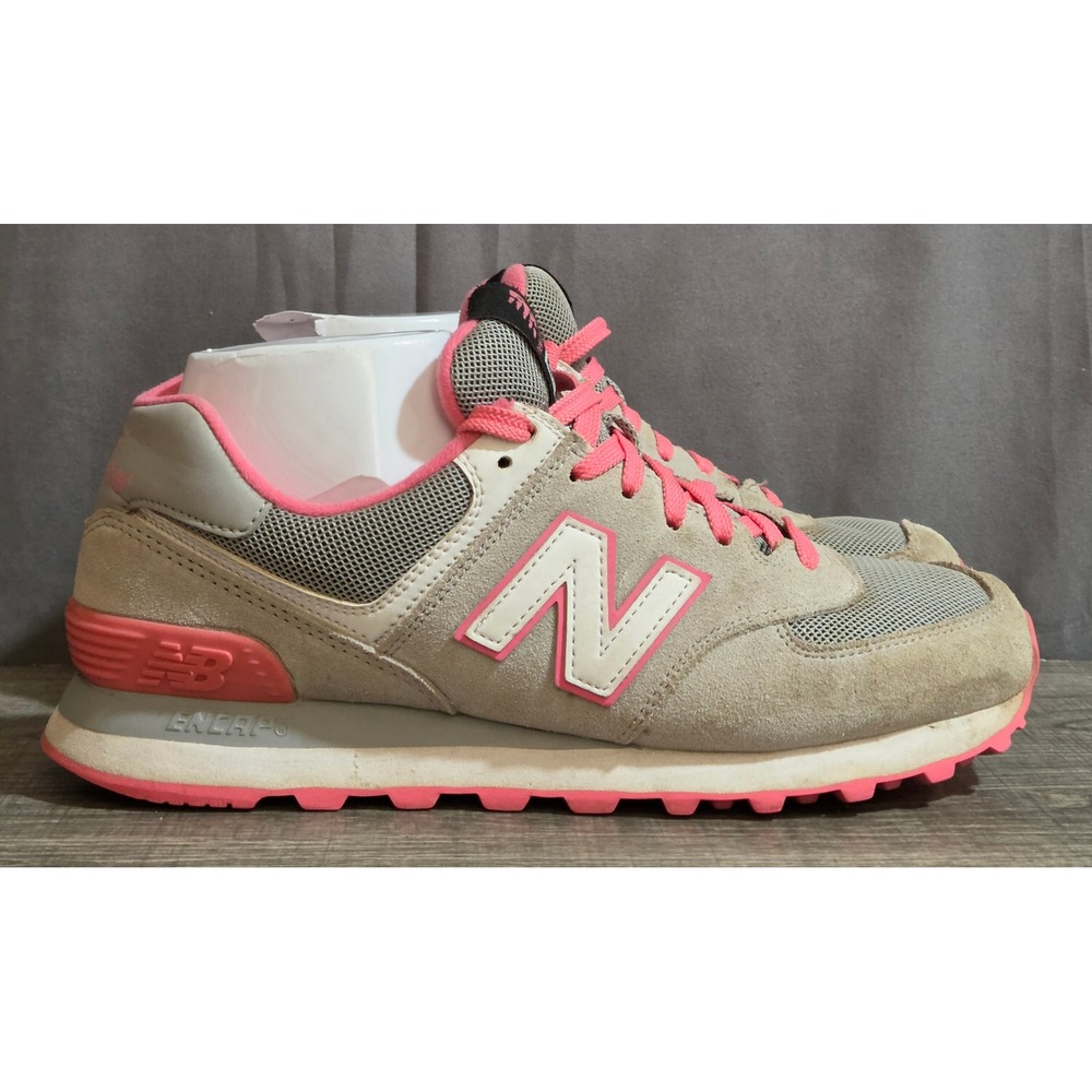 New Balance 574 Athletic Shoes Sneakers Womens Size 8.5 Gray Pink